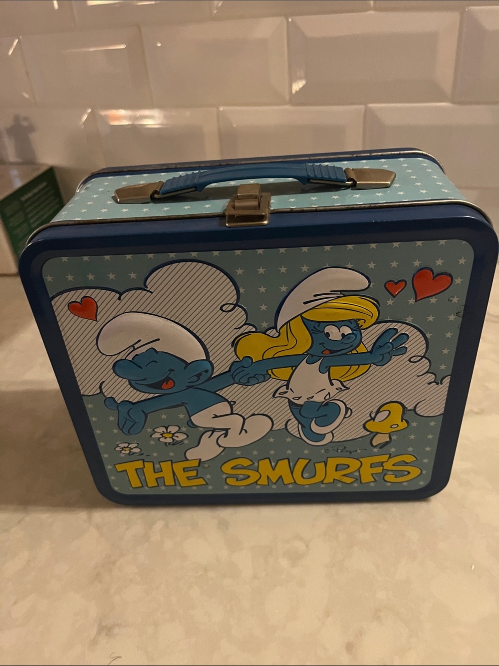 The Smurfs Blue Love Metal Tin Lunch Box 2010